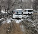 Очередной рейсовый автобус увяз в грязи в Елочках