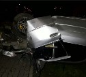 Пьяный водитель перевернулся на автомобиле в Тымовском