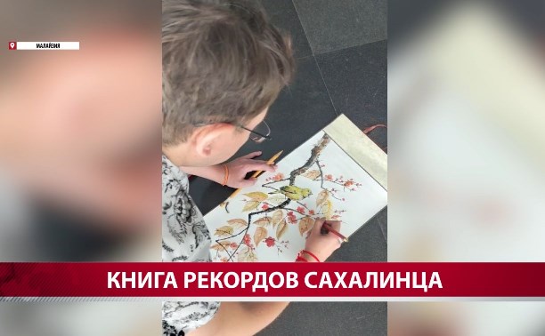 Сахалинский художник впервые в мире нарисовал картину на последнем этаже башен в Куала-Лумпуре