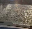 У села Ясного в Тымовском районе вода размыла дорогу