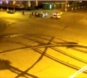 Легковая иномарка перевернулась на площади Ленина в Южно-Сахалинске (ВИДЕО)