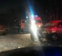 Два человека пострадали при столкновении трех авто в районе села Такое
