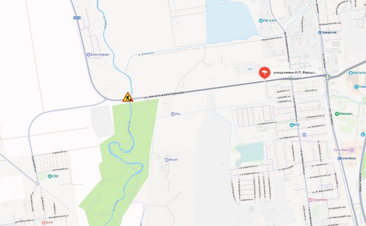 Движение по участку юго-западного объезда частично ограничат в Южно-Сахалинске