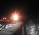 Междугородний автобус загорелся на ходу в Поронайске