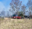 Пожар тушили на берегу сахалинской реки Очепухи