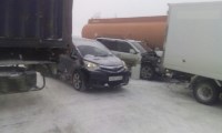 Nissan X-Trail и два грузовика столкнулись в Южно-Сахалинске, Фото: 6