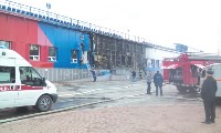 Трибуны горят на стадионе "Спартак" в Южно-Сахалинске, Фото: 5