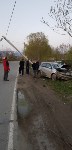 Toyota Ist снесла опору электроосвещения в Южно-Сахалинске, Фото: 7
