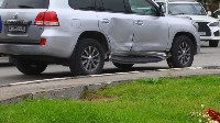 Toyota Corolla Fielder и Toyota Land Cruiser столкнулись в Южно-Сахалинске, Фото: 6