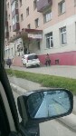 Honda залетела на крыльцо в результате ДТП в Южно-Сахалинске, Фото: 7