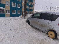 Toyota врезалась в столб в селе Яблочном, Фото: 3