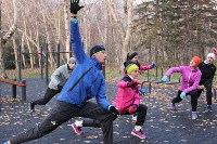Первая тренировка "Клуба любителей бега" прошла в парке Южно-Сахалинска , Фото: 9