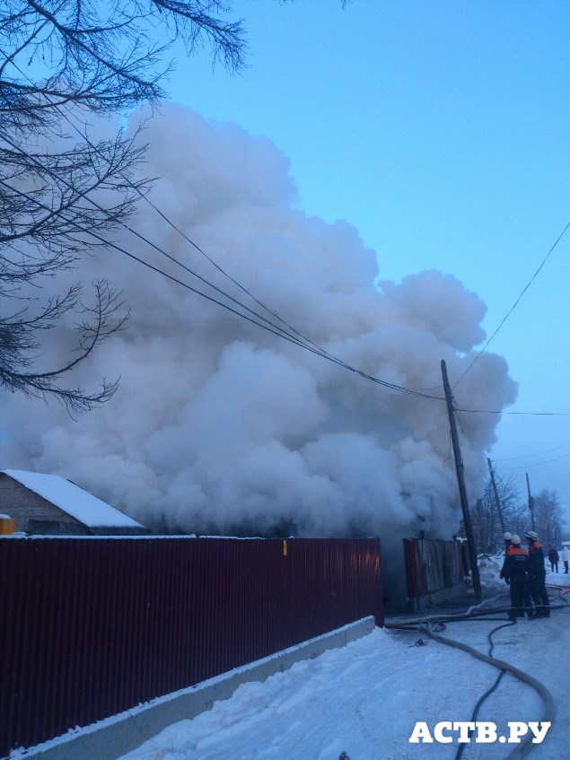 Человек пострадал при пожаре в Южно-Сахалинске