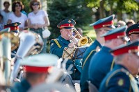 Военный духовой оркестр Южно-Сахалинска поздравил жителей с предстоящим Днем города, Фото: 3
