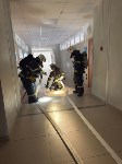 Учения пожарных в школе Долинска, Фото: 11