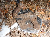 Обломки фронтового самолета и пряжки от парашютной системы экипажа найдены в Макаровском районе , Фото: 1