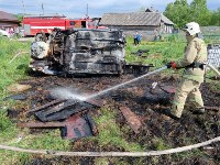 Автомобиль горел в Подгорном, Фото: 9