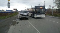 Учебный седан, внедорожник и микроавтобус столкнулись в Южно-Сахалинске, Фото: 4