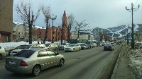 Три автомобиля столкнулись на проспекте Победы в Южно-Сахалинске, Фото: 1