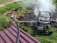 Автомобиль горел в Подгорном, Фото: 6
