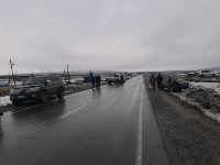 Тройное ДТП у Охотского: грузовик подбил два внедорожника, Фото: 3