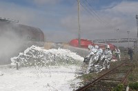 Горящий поезд с людьми потушили пожарные Южно-Сахалинска , Фото: 13