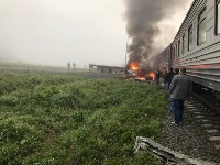 На Сахалине пассажирский поезд столкнулся с большегрузным автомобилем, Фото: 7