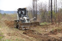 Защиту домов от лесных пожаров отрабатывали сахалинскеие спасатели , Фото: 6