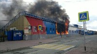 Трибуны горят на стадионе "Спартак" в Южно-Сахалинске, Фото: 2