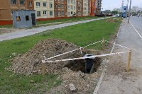 На улице Горького в Южно-Сахалинске готовятся менять столбы и тротуары, Фото: 19