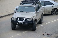 Два человека пострадали в результате столкновения мотоцикла и внедорожника в Охе, Фото: 3