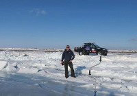 Джиперы пересекли пролив Невельского по льду , Фото: 3