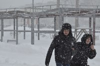 Первый в этом году снежный циклон пришел на юг Сахалина, Фото: 13