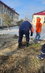 В Луговом спасли оказавшегося в люке котёнка, Фото: 4