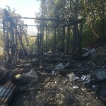 Дача сгорела дотла на окраине Долинска, Фото: 4