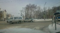 Автомобиль ГИБДД и седан столкнулись в Южно-Сахалинске, Фото: 1
