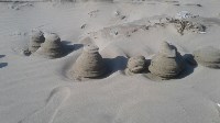 Загадочные песчаные сталагмиты выросли в заливе Мордвинова, Фото: 4