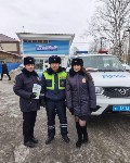 Женский патруль ГИБДД вышел на улицы посёлка Смирных в канун 23 февраля, Фото: 3