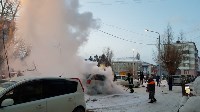 Toyota Nadia загорелась в Южно-Сахалинске, Фото: 5
