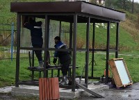 Остановочные павильоны обновляют в Углегорском районе, Фото: 1