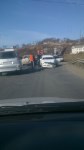 Две "Тойоты" столкнулись на въезде в Корсаков, Фото: 2