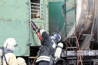 Горящий поезд с людьми потушили пожарные Южно-Сахалинска , Фото: 9