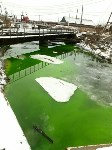 Зеленая вода в реке напугала жителей Корсакова , Фото: 1