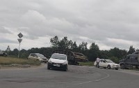 Танк перевернулся на окраине Южно-Сахалинска, Фото: 1