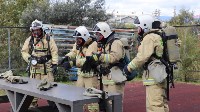 Лучшее звено газодымозащитной службы выявили сахалинские пожарные, Фото: 2