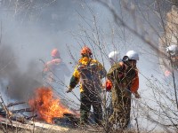 С настоящим огнем боролись на Сахалине во время учений по тушению лесных пожаров , Фото: 9