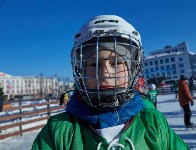 Мастер-класс для любителей хоккея прошел на площади Ленина в Южно-Сахалинске, Фото: 16