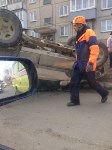 Внедорожник перевернулся в результате ДТП в Южно-Сахалинске, Фото: 5