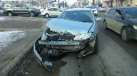 Три автомобиля столкнулись на проспекте Победы в Южно-Сахалинске, Фото: 11