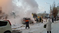 Toyota Nadia загорелась в Южно-Сахалинске, Фото: 4